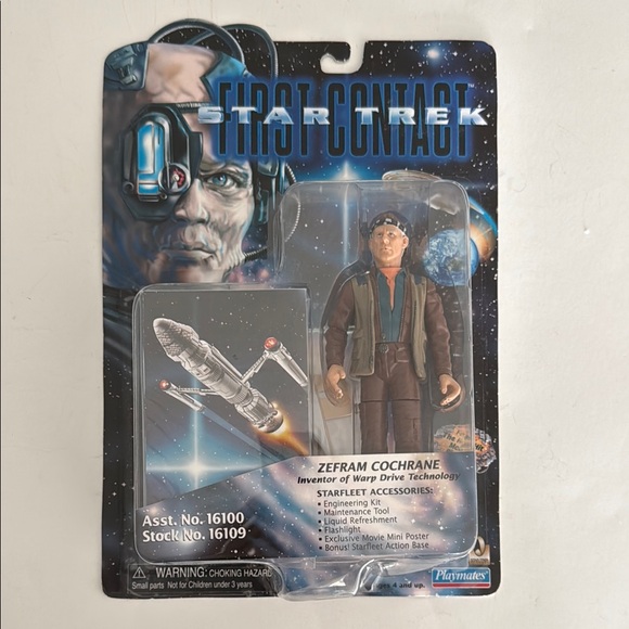 1996 Star Trek First Contact Zefram Cochrane Warp Drive Inventor Figure - Picture 1 of 14